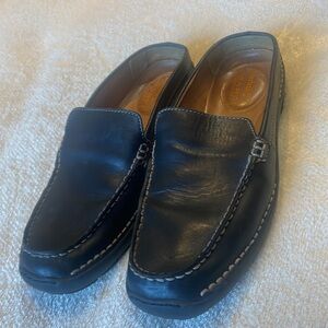 Timberland Black Leather Slip On Shoes! 9